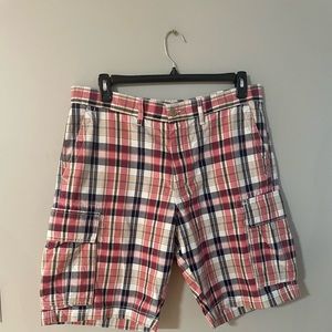 Club Room Plaid cargo Shorts size 36